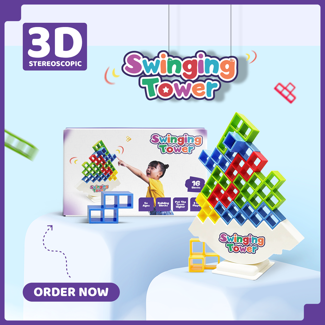 💥Swinging Tower Game || Perfect For Kids & Adults 👨👩👦👦 Mind Game🔥