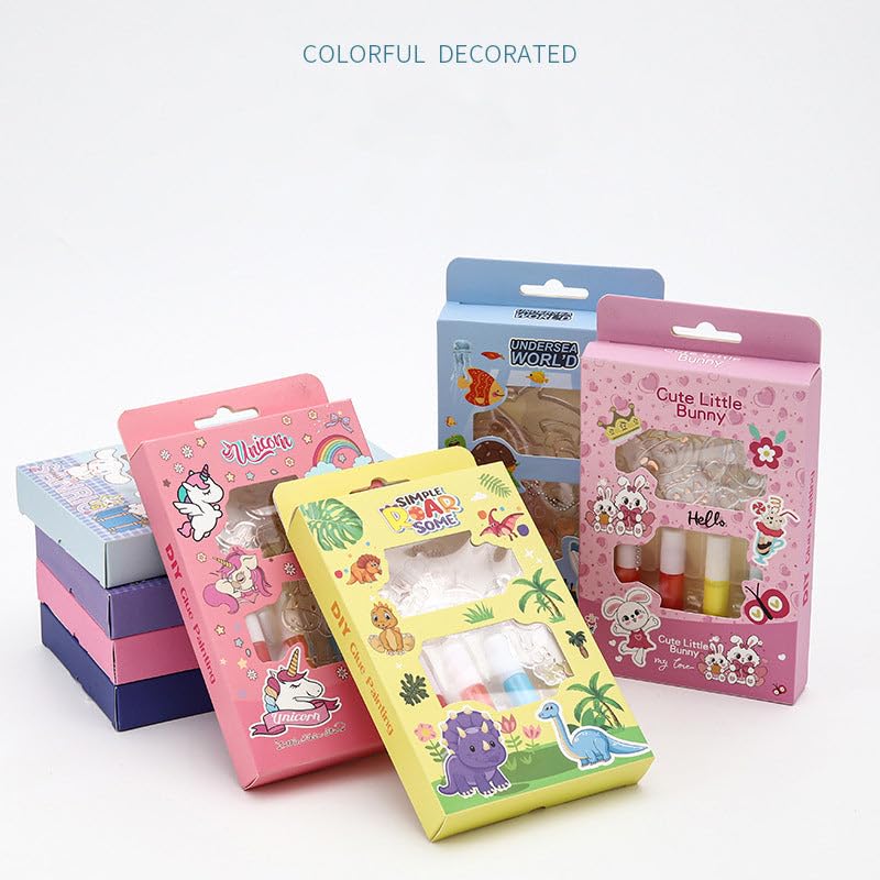 DIY Soft Glue Painting Craft Kits, Crystal Paint Arts and Crafts Set with Crystal Pendant and Chains, Keychain Pendant Making Kit for Girls & Boys (Buy 1 Get 1 FREE)
