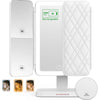 Tri-fold Portable Cosmetic Mirror With LED Light