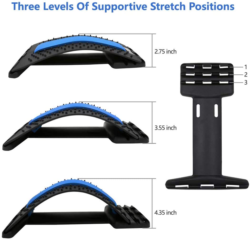 Multi-Level Back Stretcher Massager for Lower Back Pain & Body Stretching