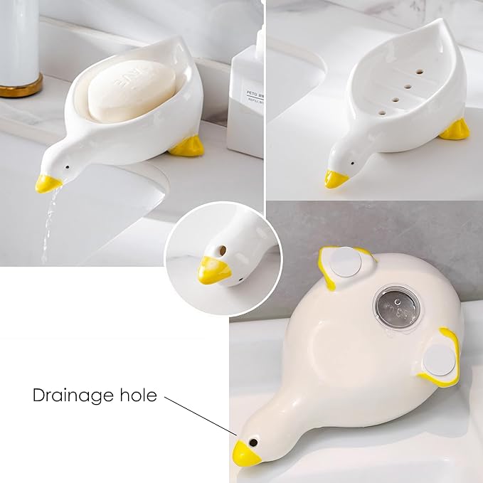 Cute Duckling Soap Holder for Multipurpose use - with auto drain special feature