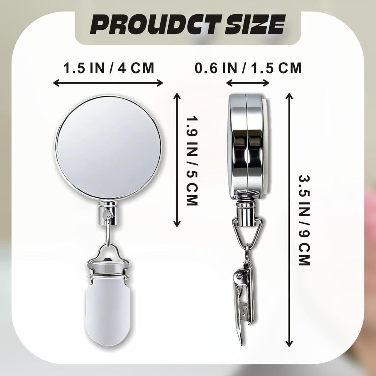 Premium Heavy-Duty Multipurpose Retractable Badge Reel with ID Card Holder, Key Ring, Belt Clip & Utility Hanger for Keys, Access Cards, Towels, Cleaning Cloths and Small Tools – Pack of 2