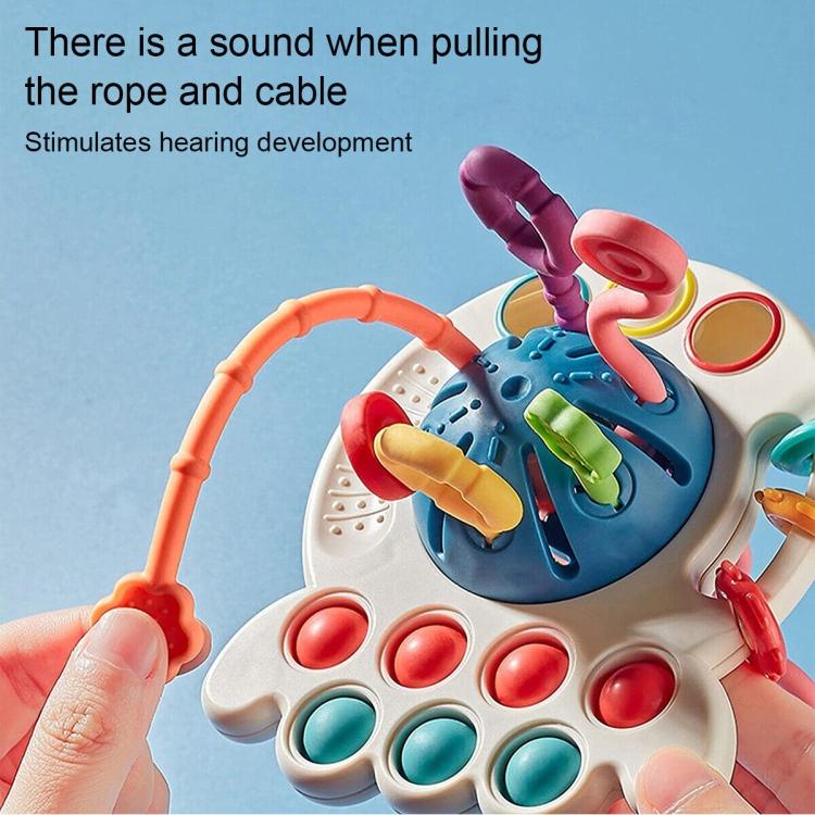 Baby Finger Pull Toy – Textured Sensory Toy for 6–18 Months, Montessori-Inspired Pull String Toy