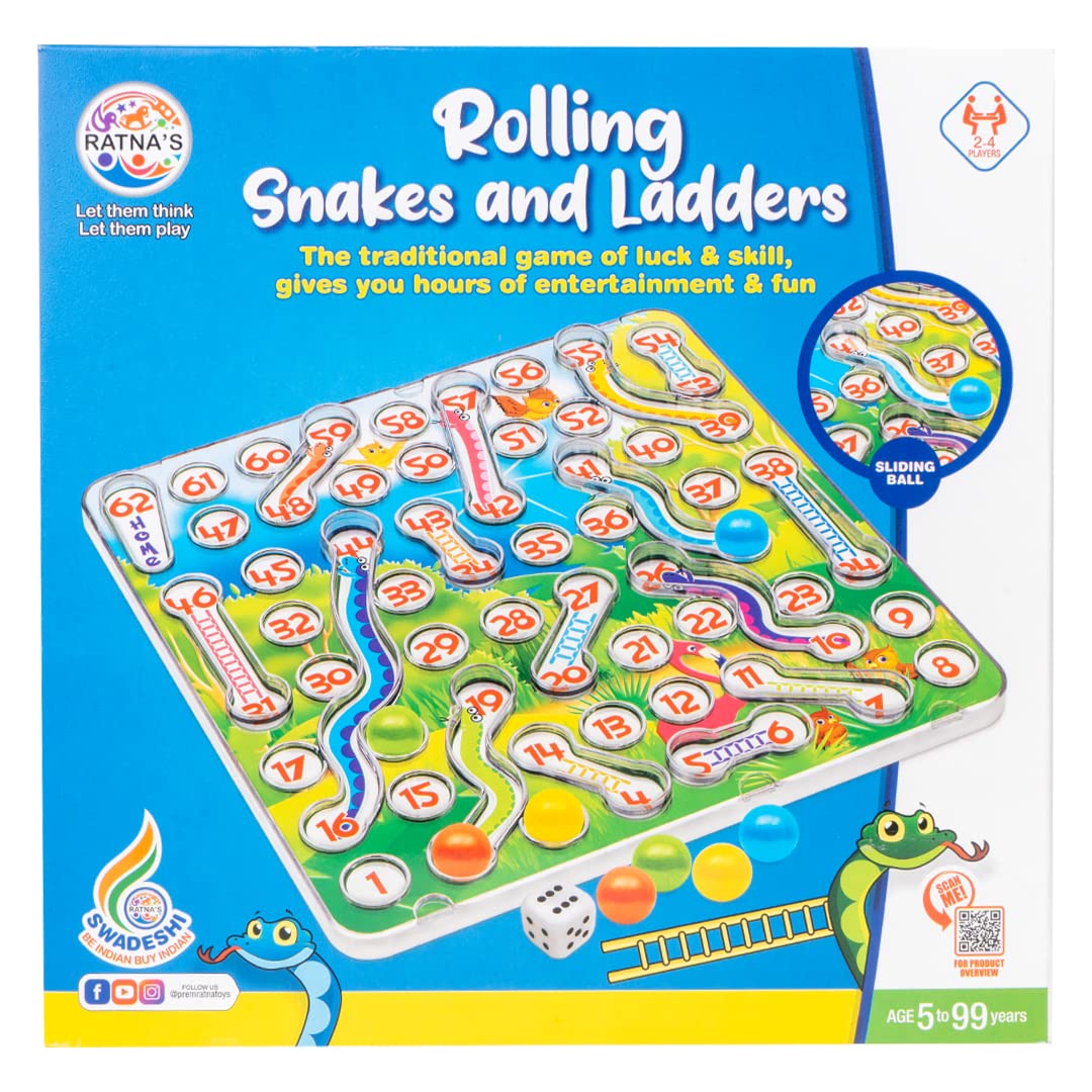🎲Rolling Snakes & Ladders with Sliding Ball Concept🐍