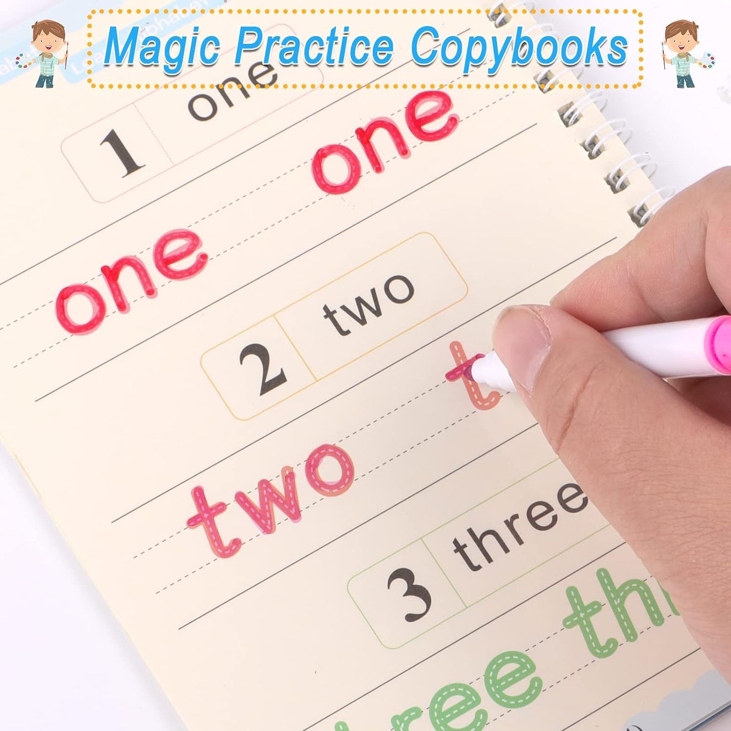 Magic wipe & clean preschool children's learning book