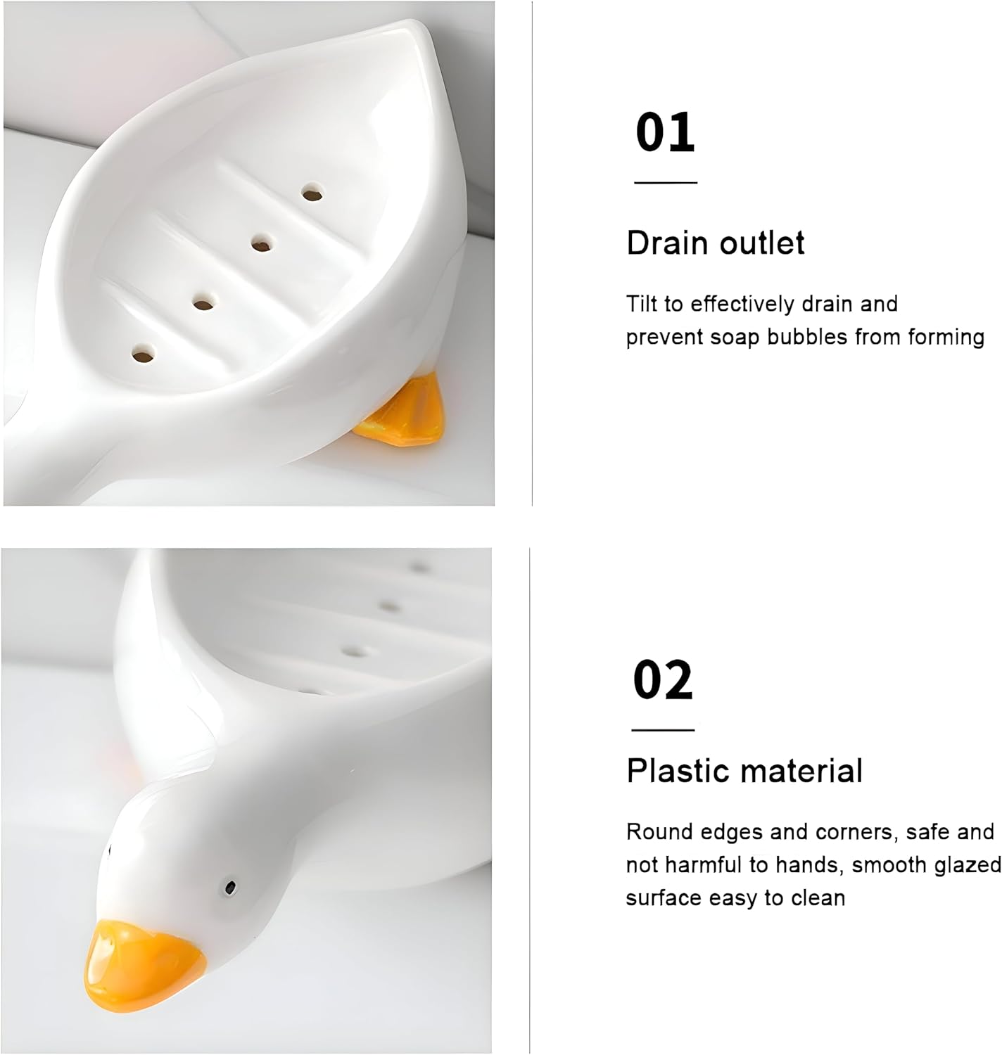 Cute Duckling Soap Holder for Multipurpose use - with auto drain special feature