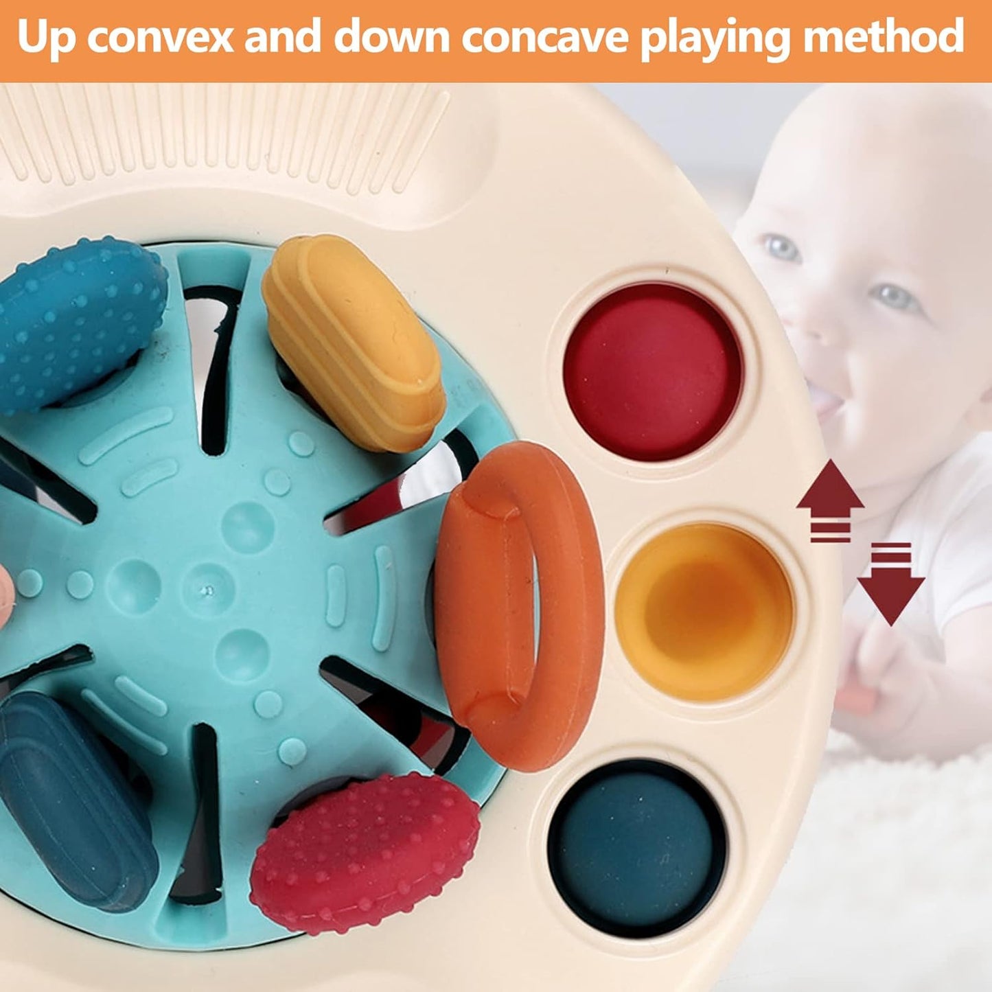 Baby Finger Pull Toy – Textured Sensory Toy for 6–18 Months, Montessori-Inspired Pull String Toy