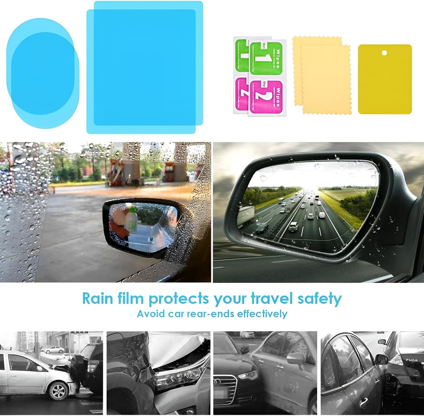 🚗 ClearDrive™ HD Nano Mirror Shield | Anti-Rain & Anti-Fog Protection Film