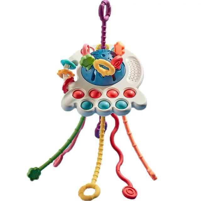Baby Finger Pull Toy – Textured Sensory Toy for 6–18 Months, Montessori-Inspired Pull String Toy