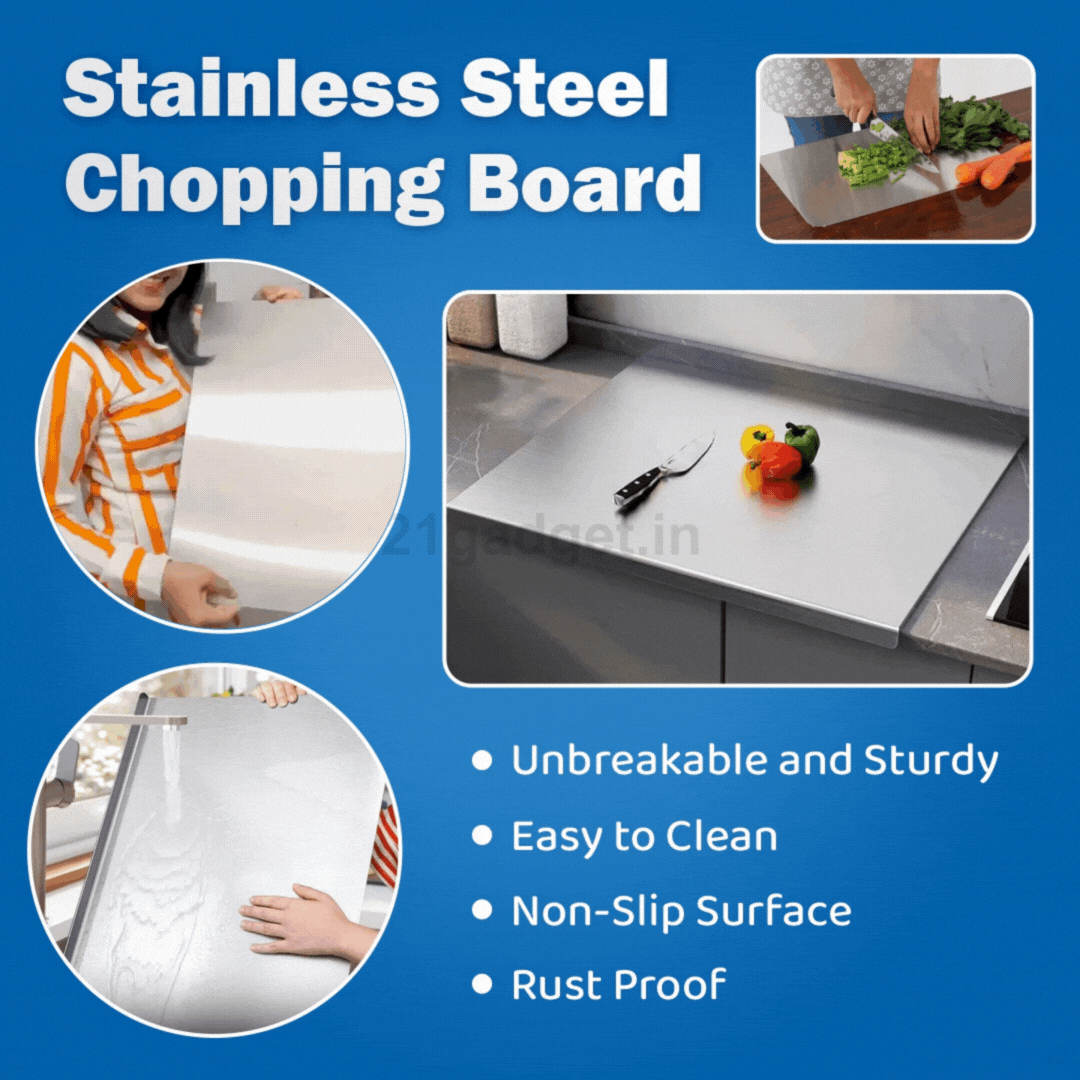Stainless Steel Chopping Board & Kitchen Countertop 🏠💯💪🌿👨🍳