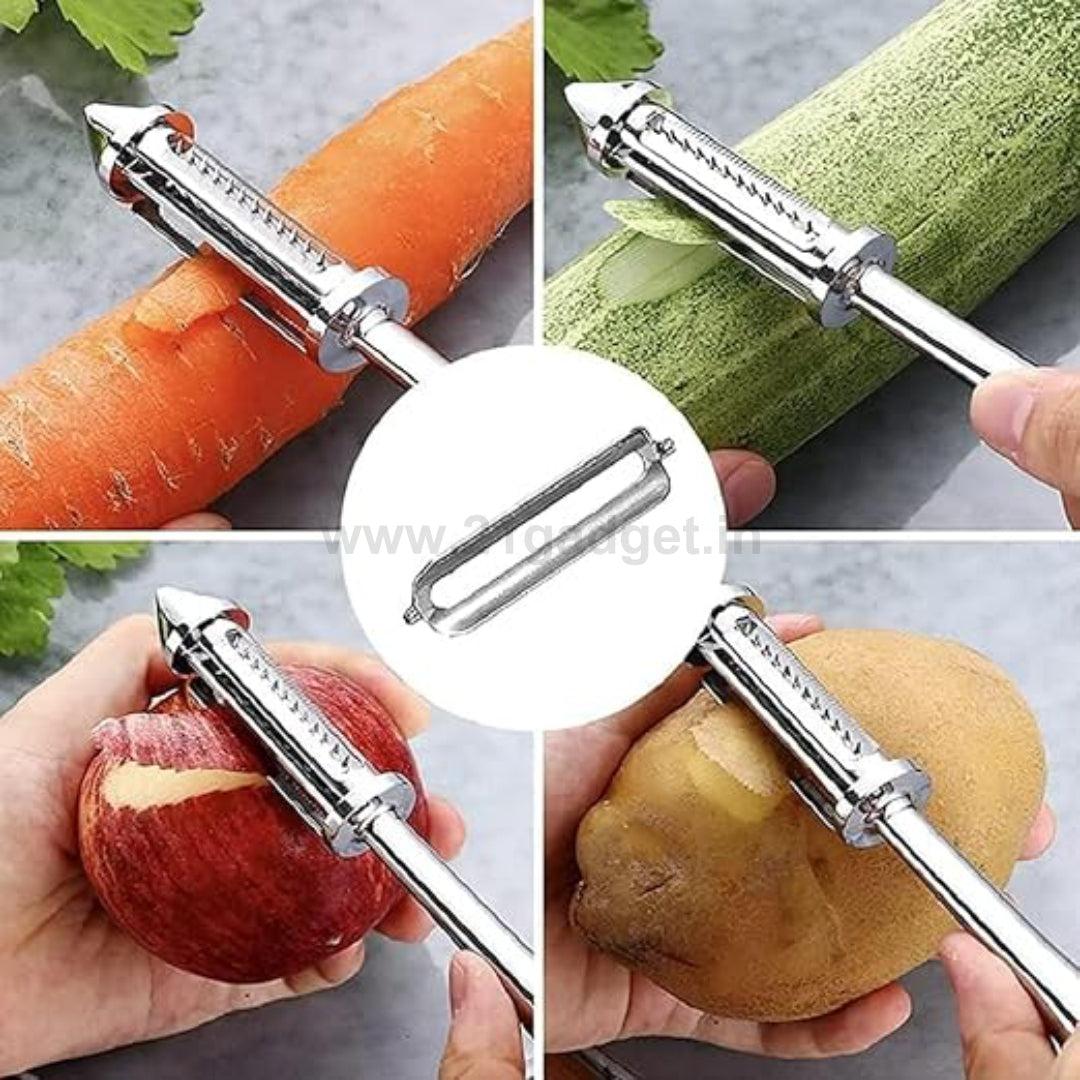 💥3 in 1 Stainless steel Multifunctional Veggie Peeler with cheese grater⭐