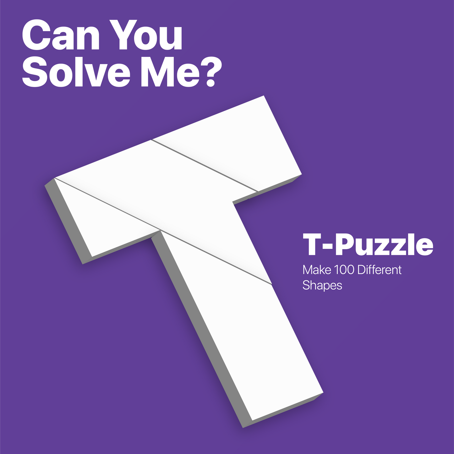 T-shaped plastic Puzzle-make 100+ Building Patterns (4 Pieces)