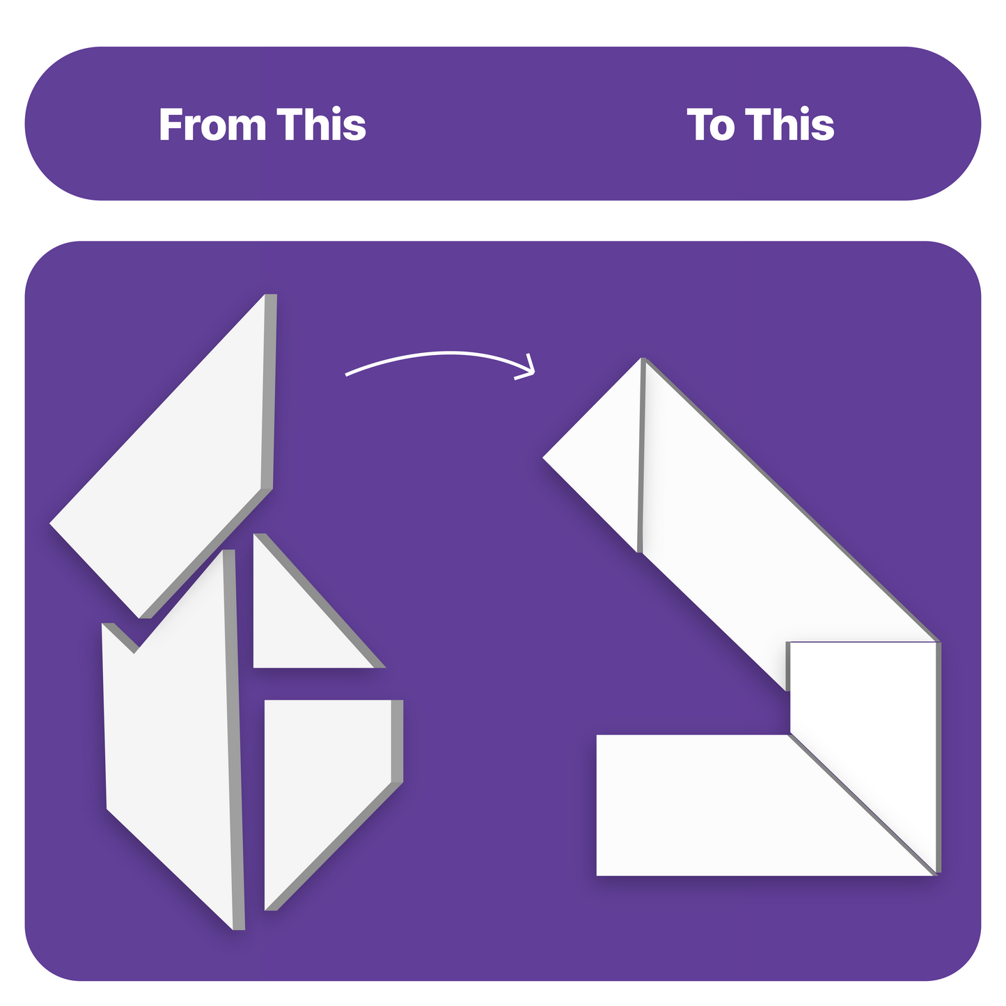 T-shaped plastic Puzzle-make 100+ Building Patterns (4 Pieces)