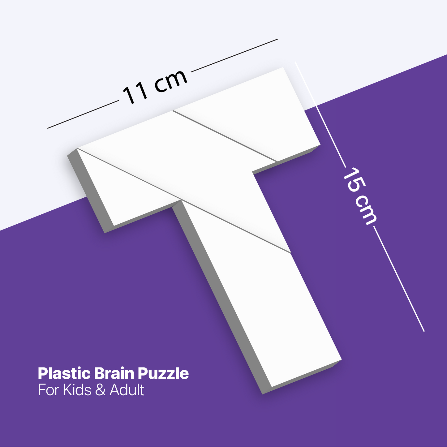 T-shaped plastic Puzzle-make 100+ Building Patterns (4 Pieces)