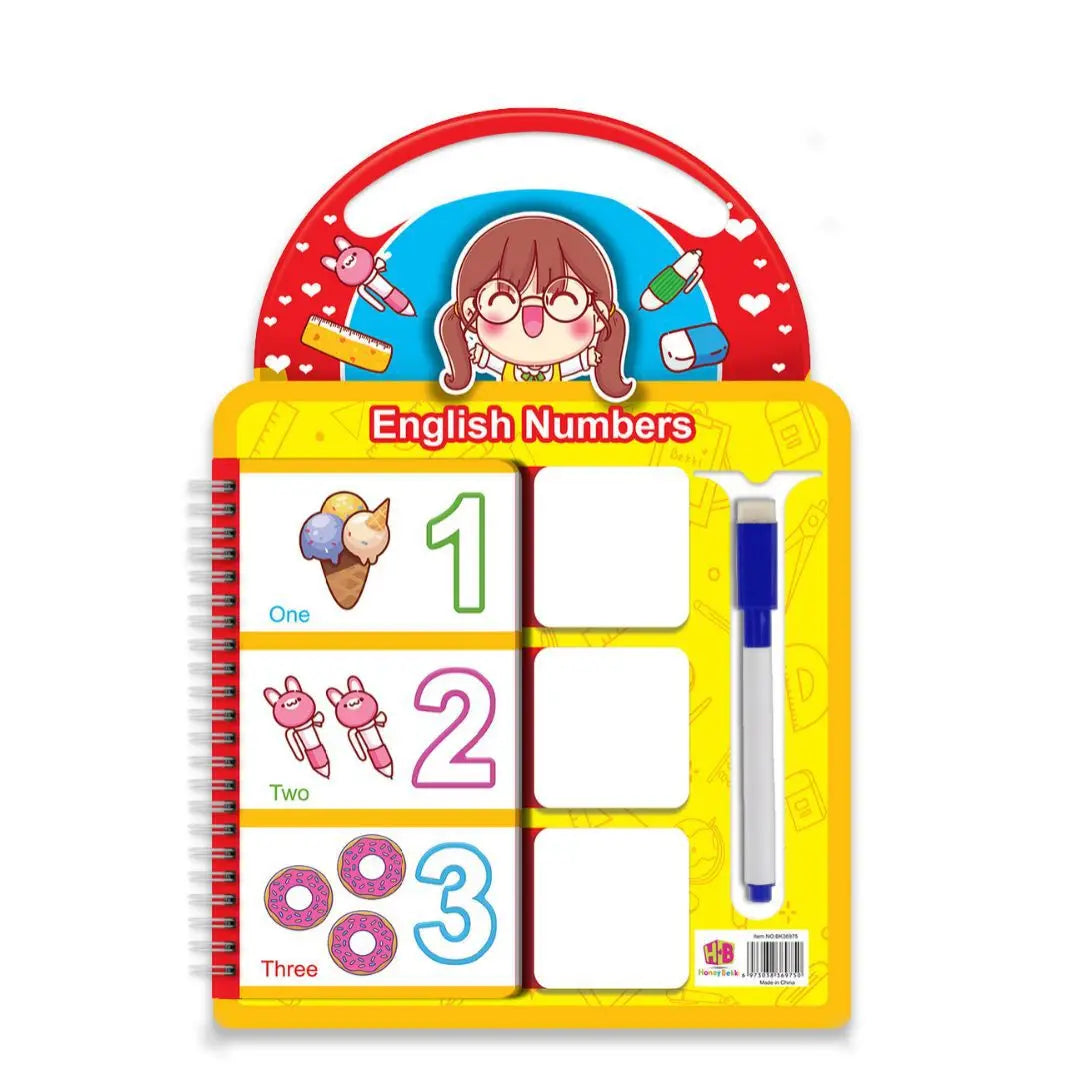 Montessori Arabic & English book an educational toy designed to teach the English alphabet, letter recognition, and basic vocabulary.