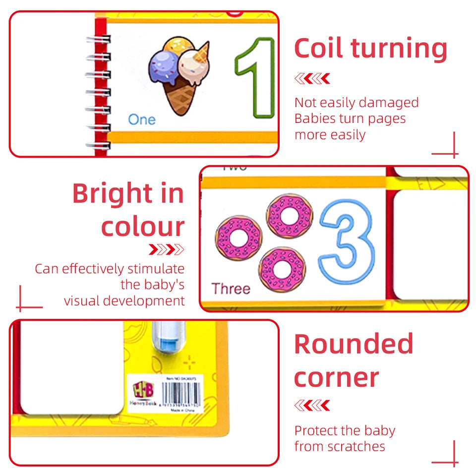 Montessori Arabic & English book an educational toy designed to teach the English alphabet, letter recognition, and basic vocabulary.