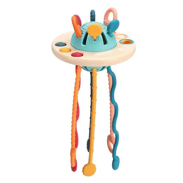Baby Finger Pull Toy – Textured Sensory Toy for 6–18 Months, Montessori-Inspired Pull String Toy