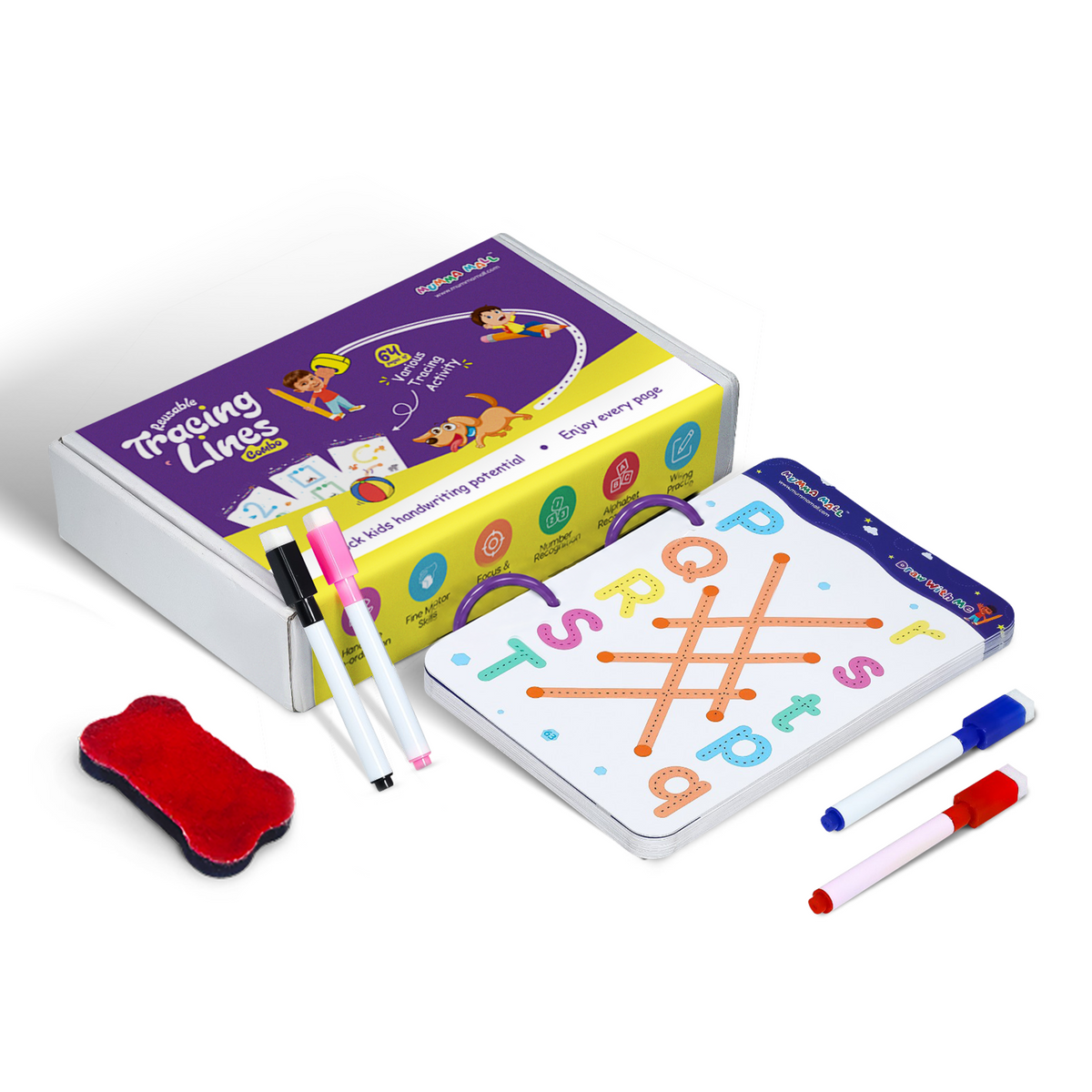 Mumma mall -Handwriting Mastery Kit – Screen-Free Preschool & Early Childhood Education Set for Handwriting Improvement - FREE 2000+ pages Learning PDF