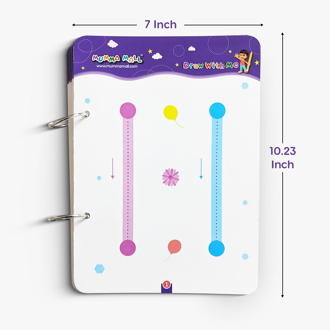 Special - 68 Pages Reusable Tracing Line book to improve HAND WRITING For 2+ Years kids + (FREE Learning 2000+ pages PDF worksheet for kids📚)