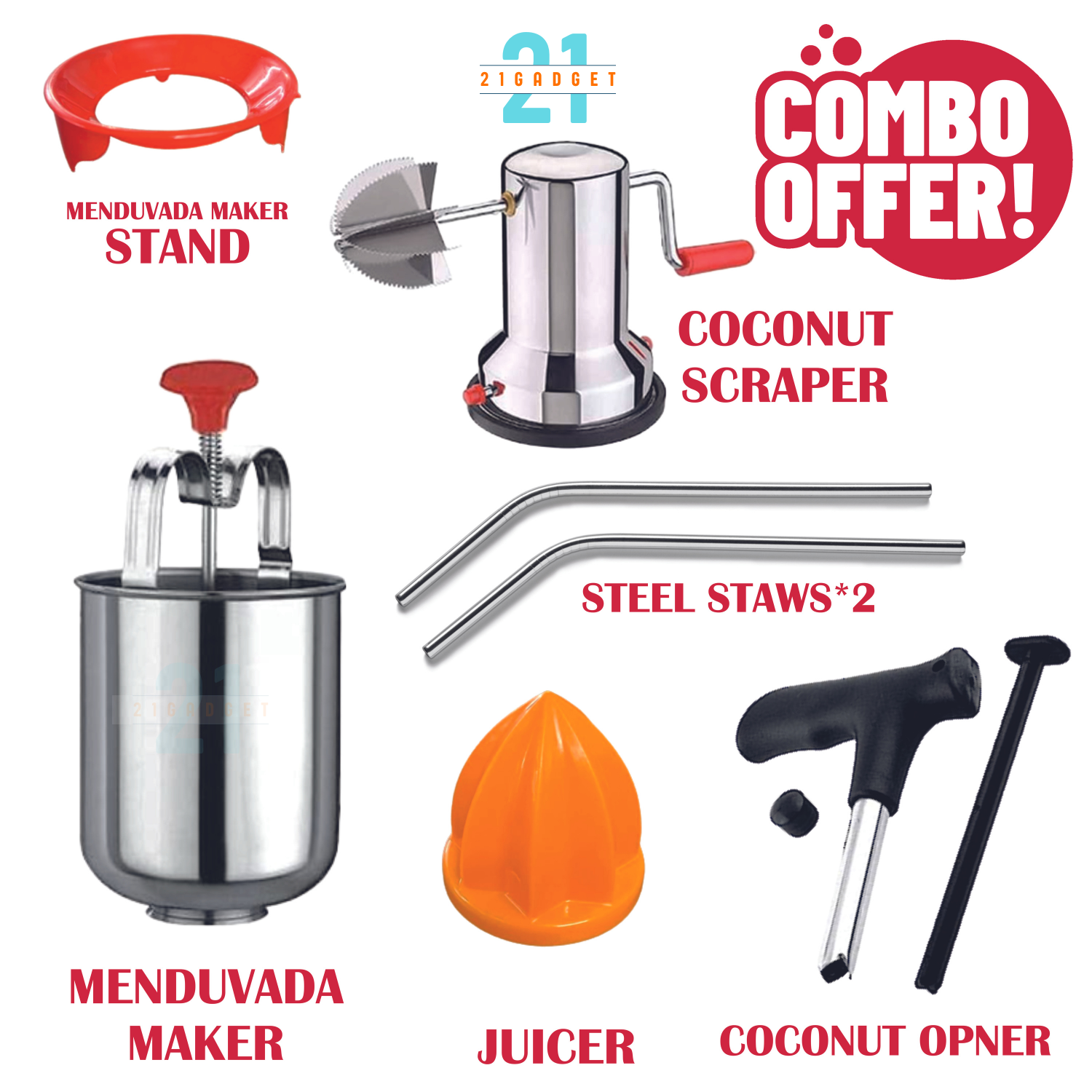 COMBO "CocoGrate + VadaMaster + SteelSip + CocoOpen + CitrusExtract"