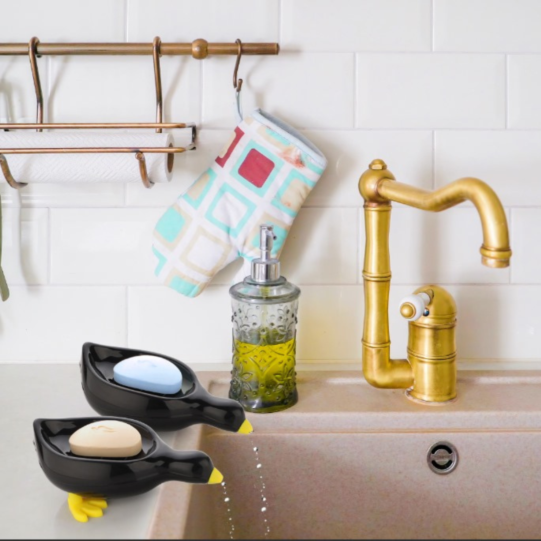 Cute Duckling Soap Holder for Multipurpose use - with auto drain special feature