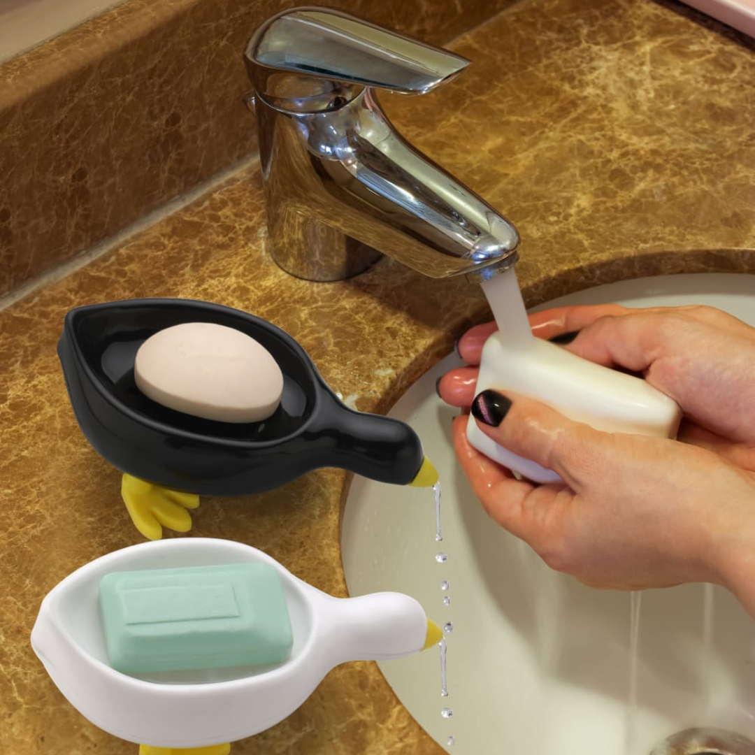 Cute Duckling Soap Holder for Multipurpose use - with auto drain special feature
