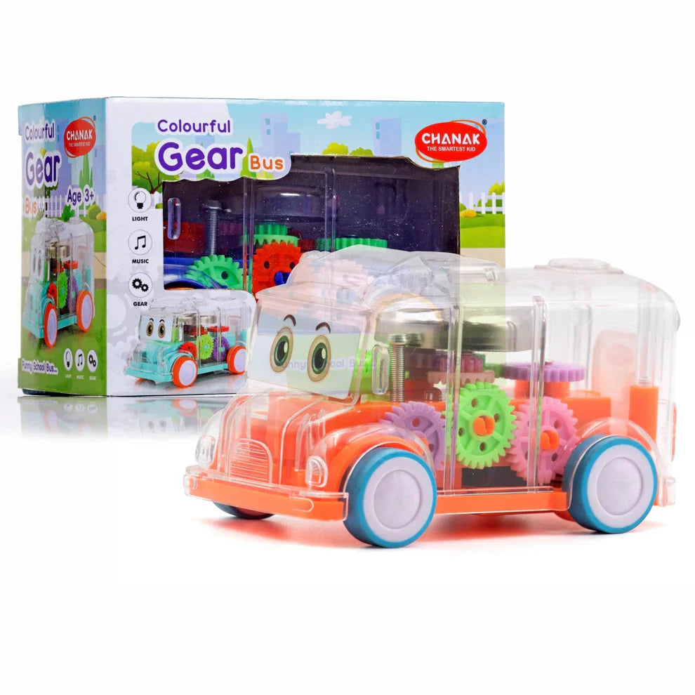 Transparent Colorful Gear Bus for Kids (BUY 1 GET 1 FREE)