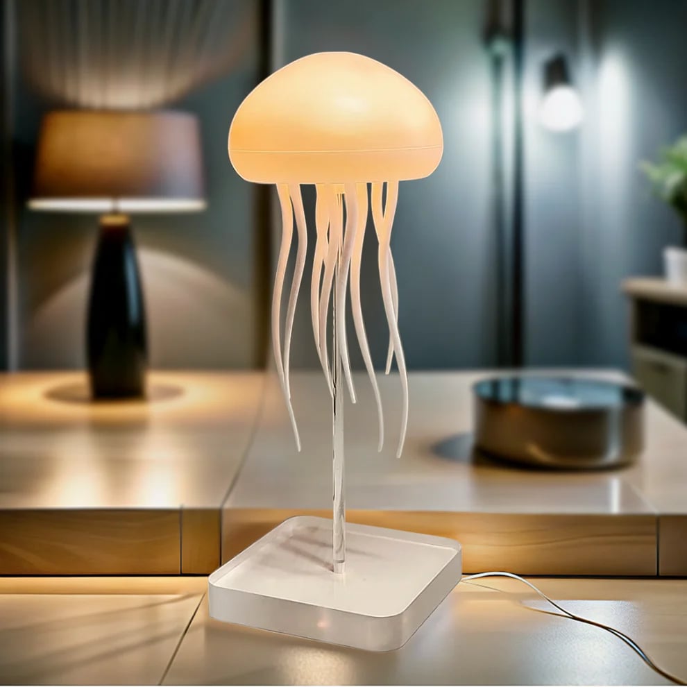 💡LED gradient swimming jellyfish atmosphere light - LED Night Light with Dancing Legs Changing Color