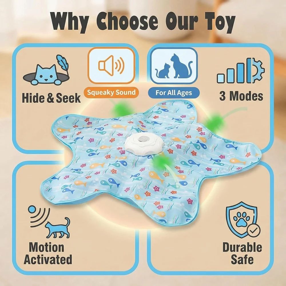 🐾 MewMotion™ Smart Feather Chase Toy for Indoor Cats