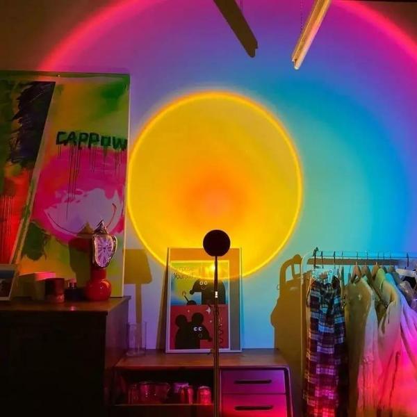Sunset Lamp with Remote Control,Sunset Projection lamp 16 Colors/4 Modes,UFO Shape Rainbow Projection Night Light, Sunset Light 180 Degree Rotation,Sun lamp USB Charging,Sunlight lamp for Room Decors