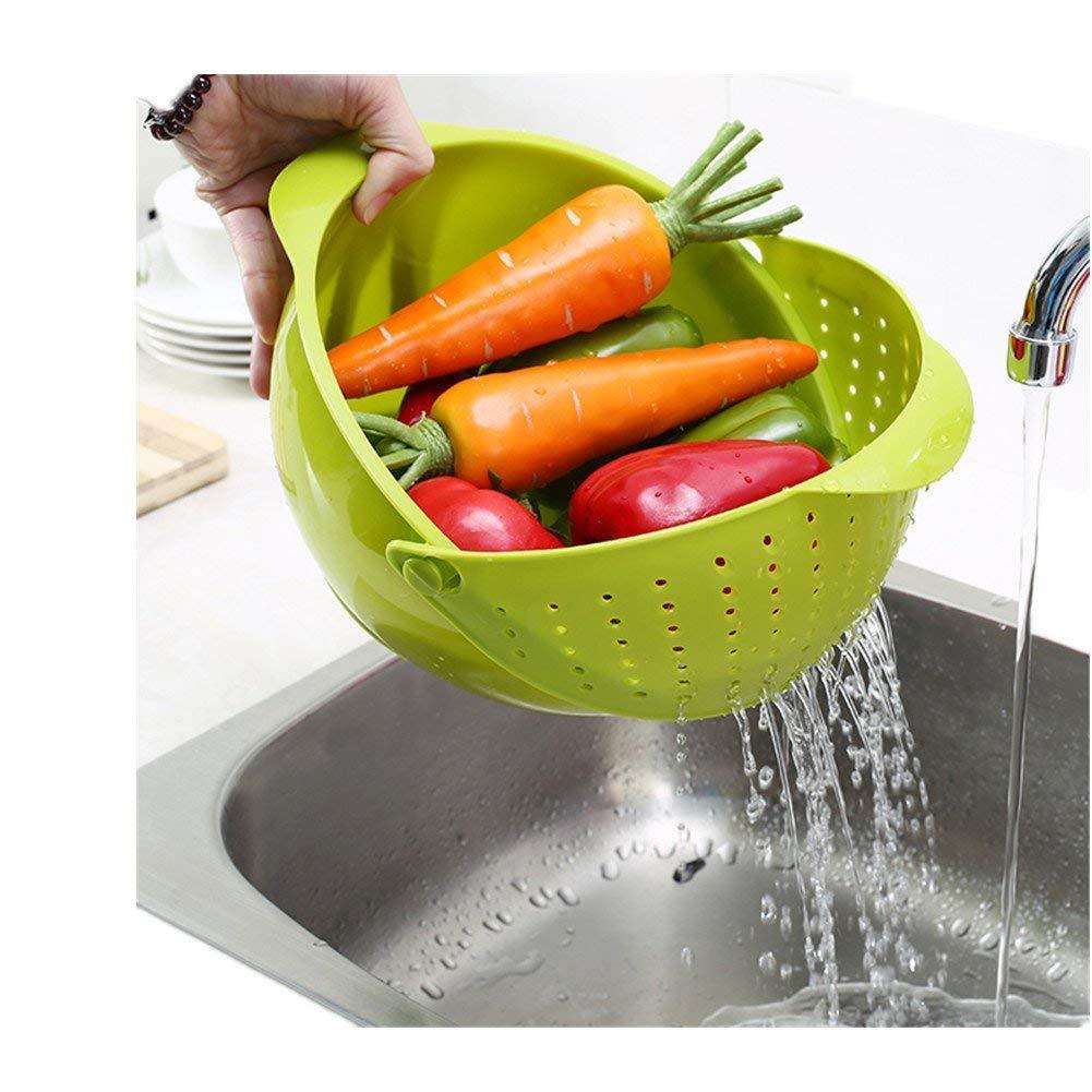 Fruit Wash Basket Plastic Collapsible Colander And Strainer Basket 21Gadget.in
