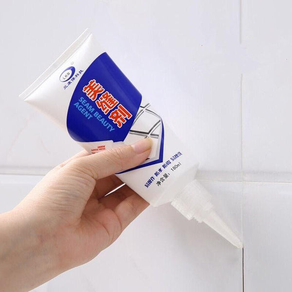 Tiles Gap Filler Waterproof Crack Grout Gap Filler Agent Water Resistant Silicone Sealant for DIY Home Sink Gaps/Grouts Repair Filler Tube Paste for Kitchen, Bathroom (180 Ml White)