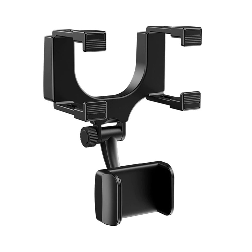 High Quality  Rear View Mirror Phone Holder ( Free Size - Mounts on all mirrors & holds all mobiles)