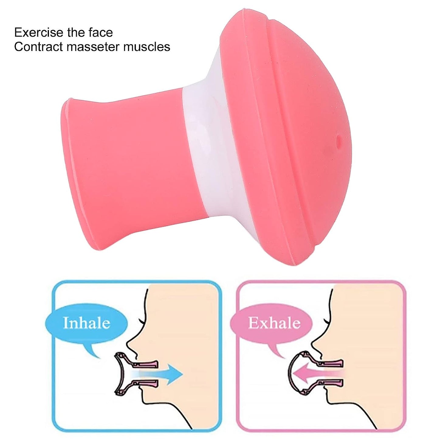 Silicone Facial Jaw Exerciser – Breath Training, Stress & Craving Reducer🔥For Both Men & Women🔥 (Buy 1 Get 1 Free) - Pack Of 2