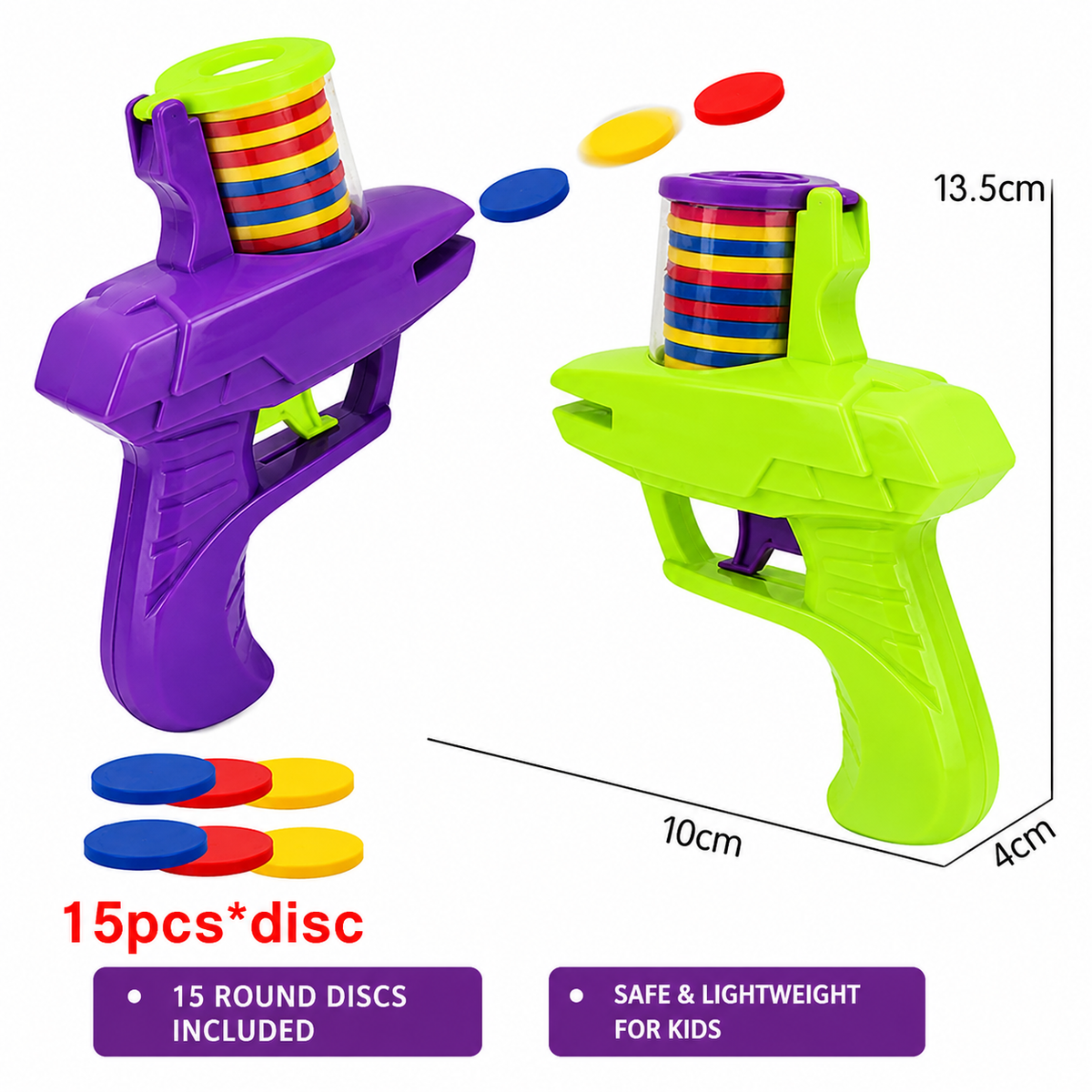 Long Range Foam Disc Launcher Shooting Toy for Kids - Buy 1 Get 1 FREE