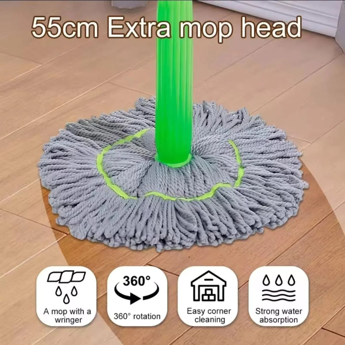 Self-Twisting Water Rotating Mop
