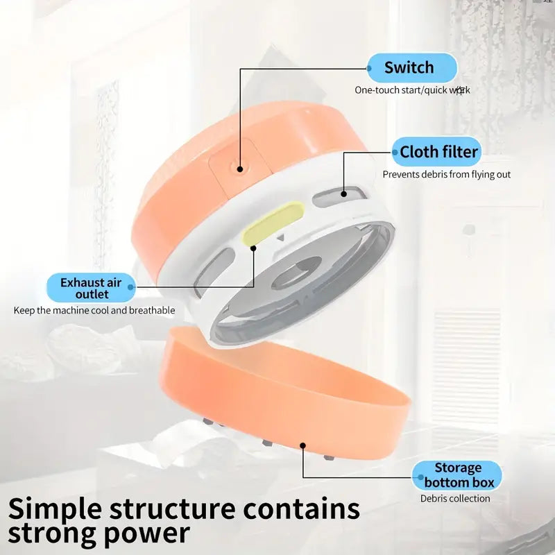 ✨Mini Desktop Vacuum Cleaner || 360 Degree Roatation Design For Keyboard/Home/School/Office🤩