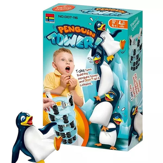 Penguin Tower Balance Game – Educational Stacking Toy for Kids, Focus & Family Fun
