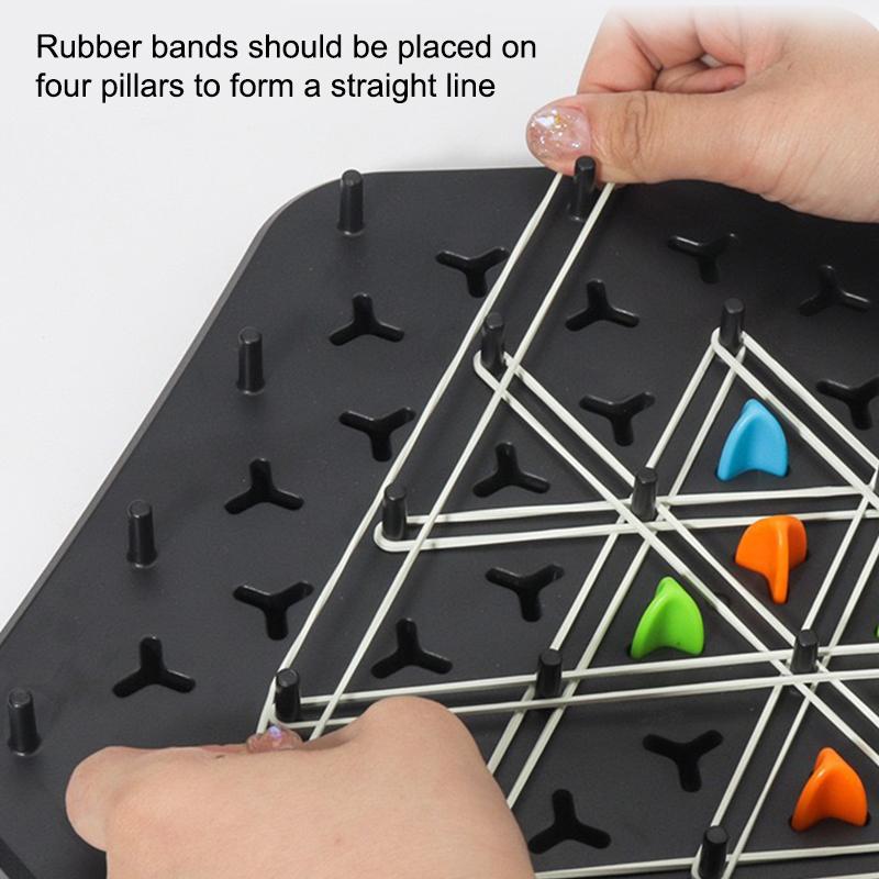 Triangle shape rubber game!! 2-4 player game (NEWLY LAUNCHED) - Boost Cognitive Skills & Fun for Kids and adults