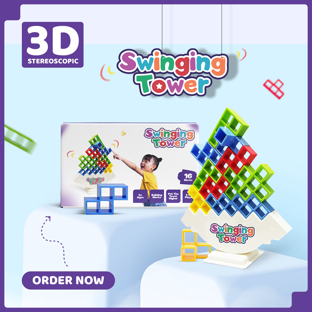 💥Swinging Tower Game || Perfect For Kids & Adults 👨‍👩‍👦‍👦 Mind Game🔥