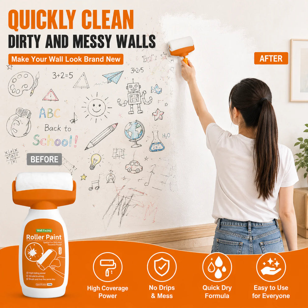 WallRevive Roller™ – DIY Wall Mark & Stain Touch-Up Tool
