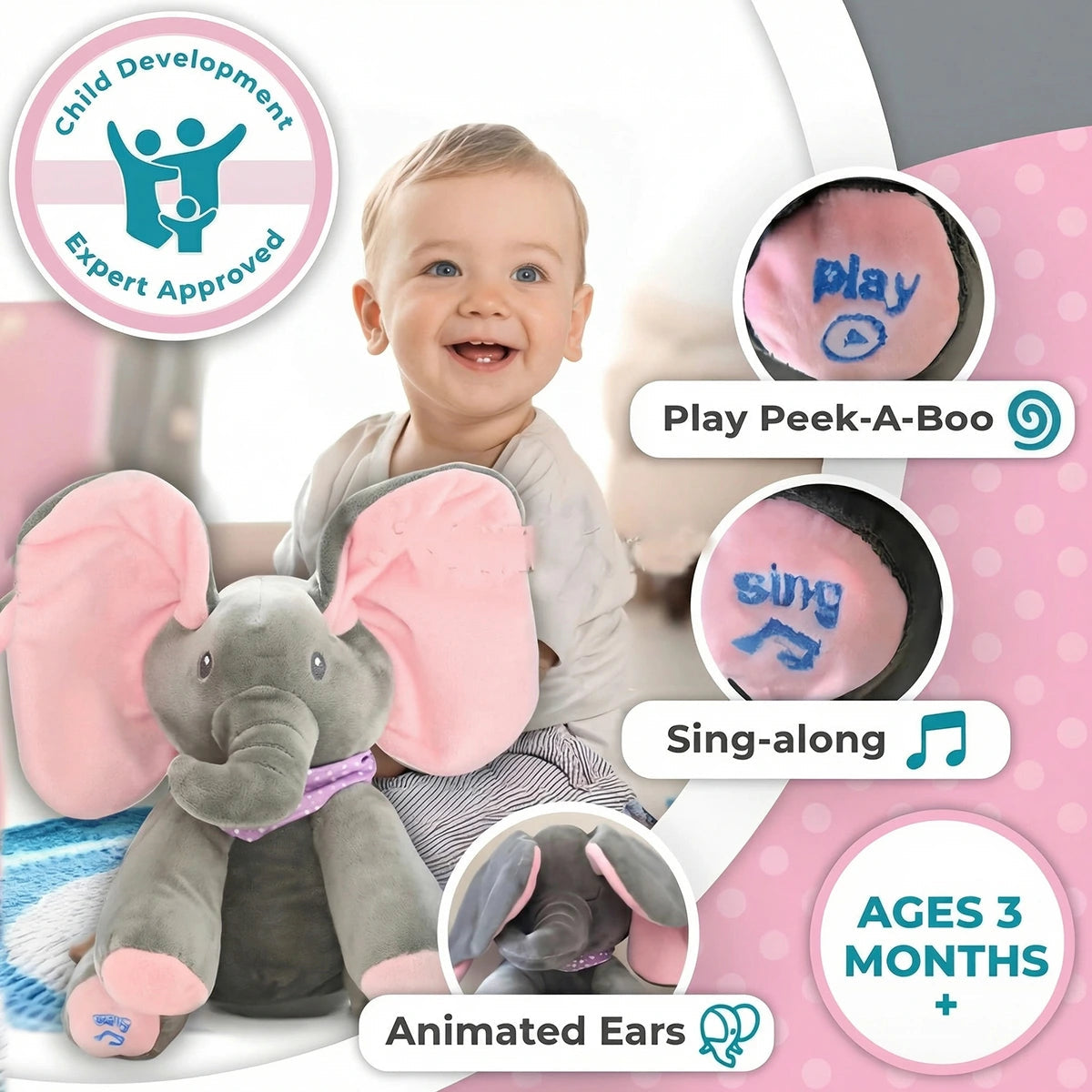 🏆 21Gadget™ Interactive Singing Elephant 🐘💖🎶