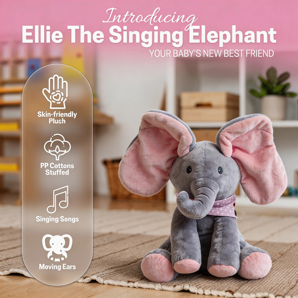 🏆 21Gadget™ Interactive Singing Elephant 🐘💖🎶