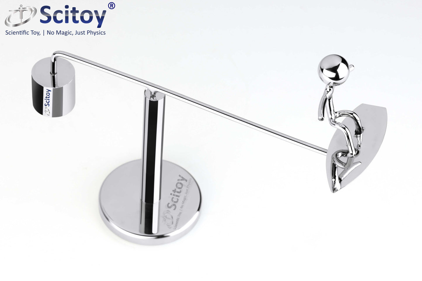 STAINLESS STEEL BALANCING SURFER MAN TABLE TOP FOR MEDITATION, ENTERTAINMENT, OFFICE - HOME DECORATIONS AND GIFT.