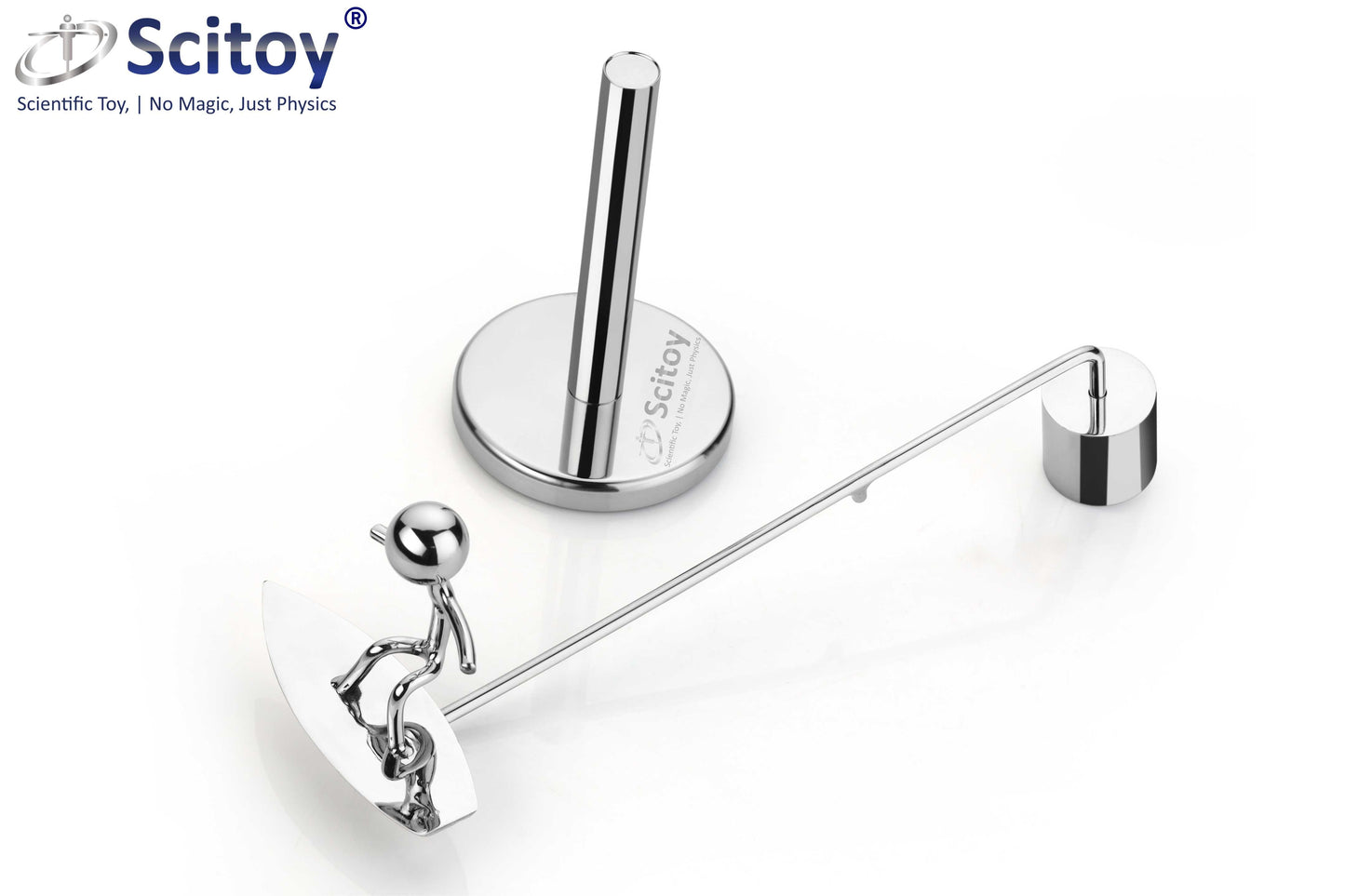 STAINLESS STEEL BALANCING SURFER MAN TABLE TOP FOR MEDITATION, ENTERTAINMENT, OFFICE - HOME DECORATIONS AND GIFT.