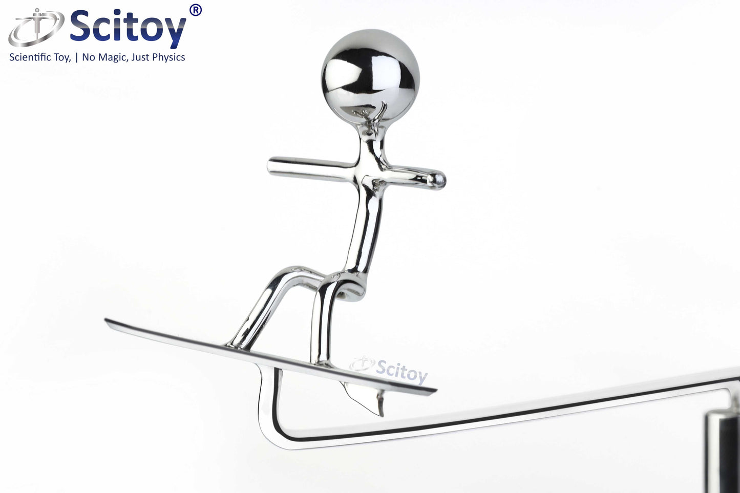 STAINLESS STEEL BALANCING SURFER MAN TABLE TOP FOR MEDITATION, ENTERTAINMENT, OFFICE - HOME DECORATIONS AND GIFT.