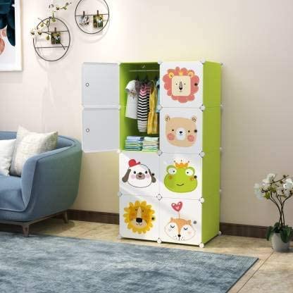 Kid's Plastic Wardrobe Cabinet (8 Door Storage Organizer)