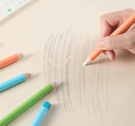 Magic Eraser Pencils Set (3 Pack) with Sharpener - Pastel, Precision Erase, Non-Toxic Kids Return Gift