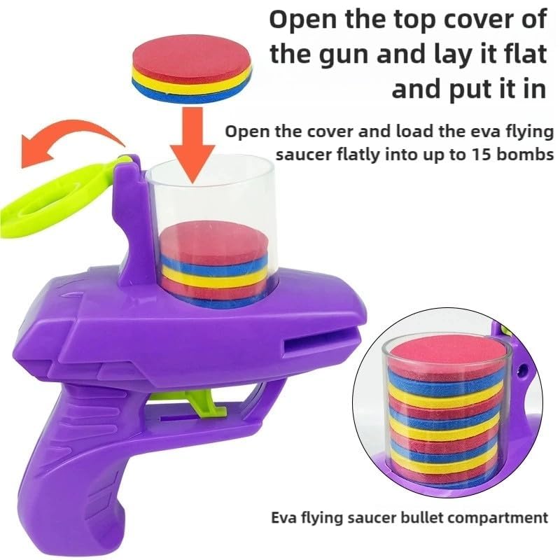 Long Range Foam Disc Launcher Shooting Toy for Kids - Buy 1 Get 1 FREE