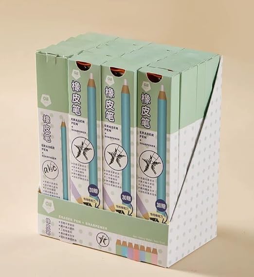 Magic Eraser Pencils Set (3 Pack) with Sharpener - Pastel, Precision Erase, Non-Toxic Kids Return Gift